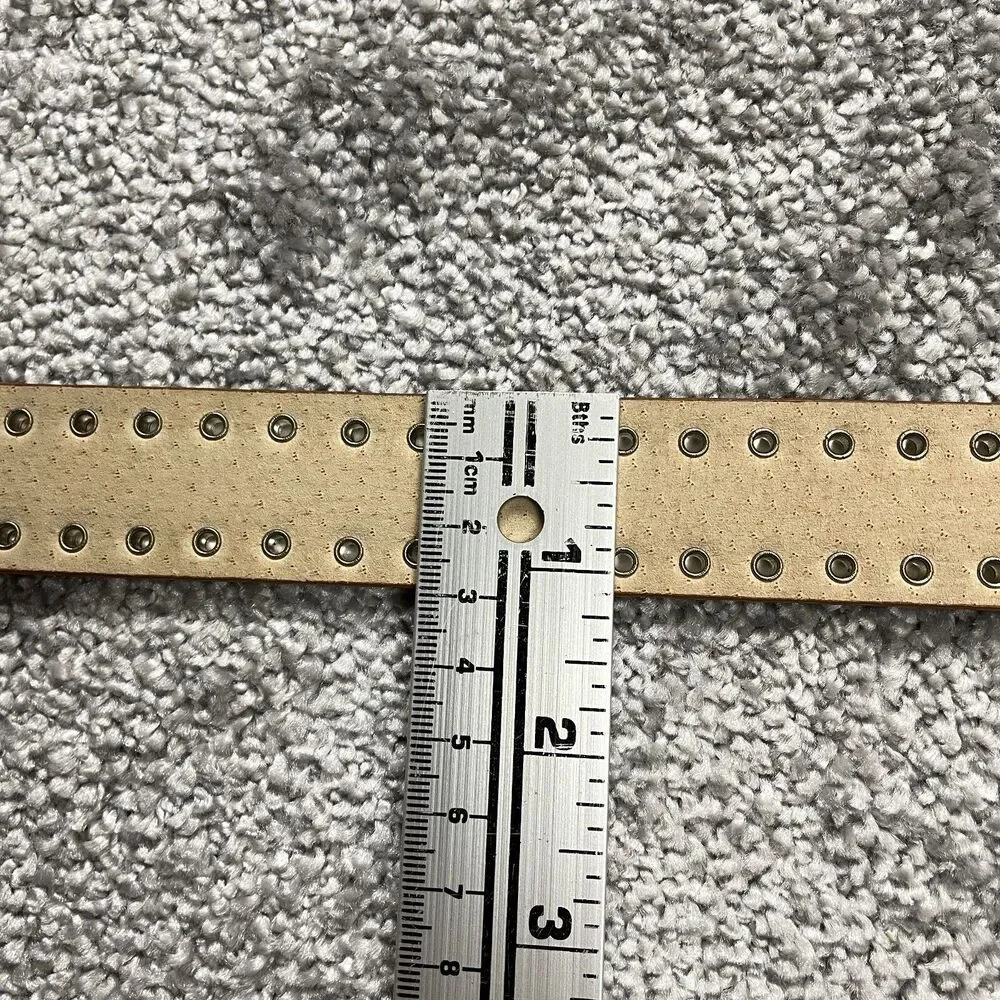XOXO Genuine Italian Leather Belt Womens 43 Metal Studded Circle Buckle Ladies